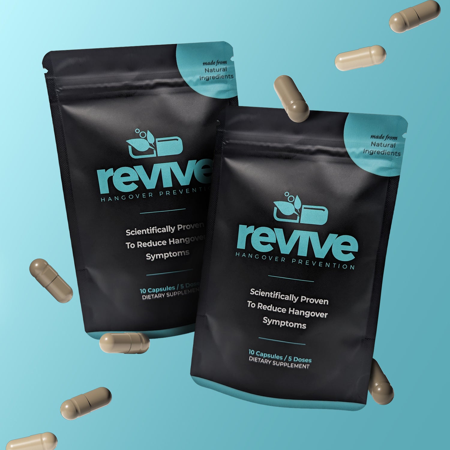 Revive Capsules: Your Hangover Hero! Revive Capsules come to the rescue, sparing you from the woes of hangovers! Embrace mornings without regrets, as our potent natural blend prevents those morning-after miseries.