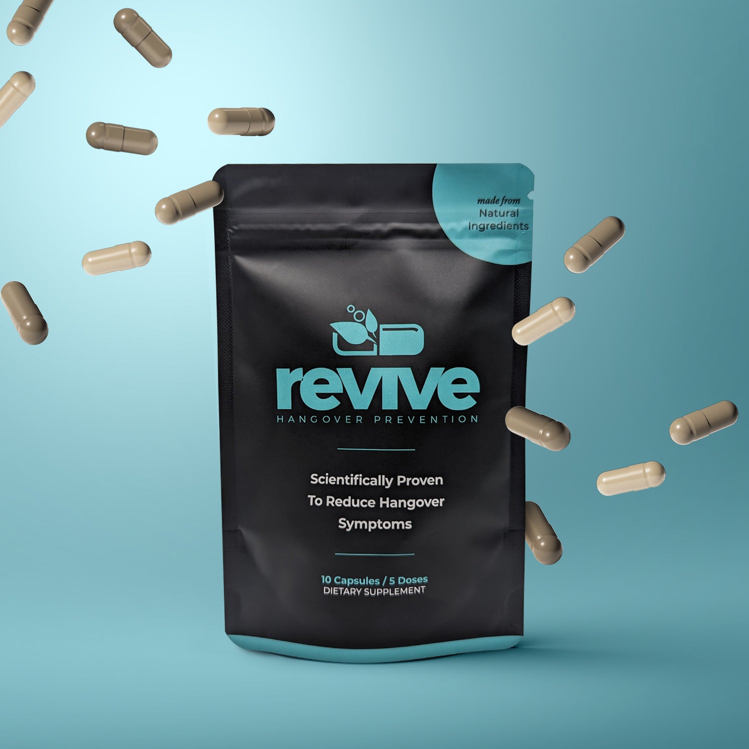 Revive Capsules: Your Hangover Hero! Revive Capsules come to the rescue, sparing you from the woes of hangovers! Embrace mornings without regrets, as our potent natural blend prevents those morning-after miseries